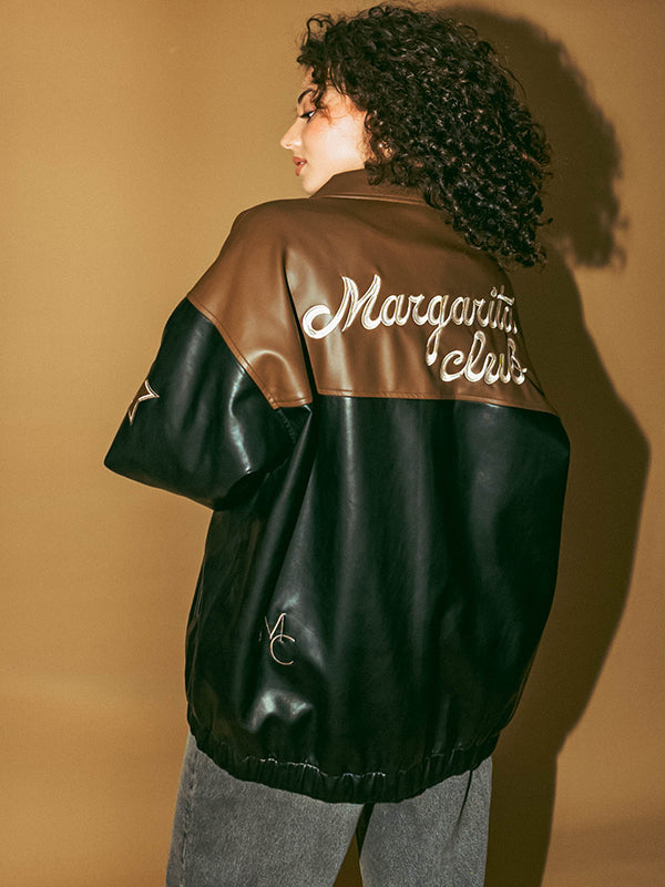 Major League Leather Jacket Brown