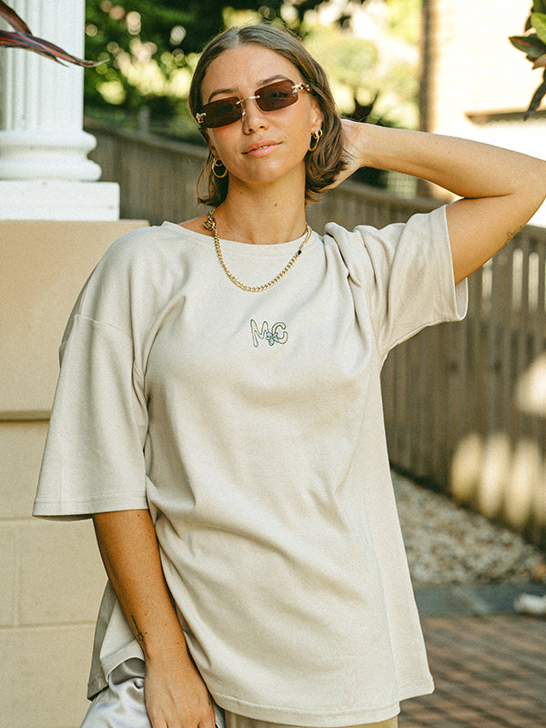 Pool Party Tee Tan