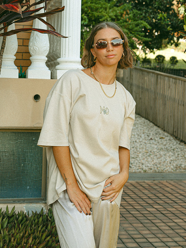 Pool Party Tee Tan